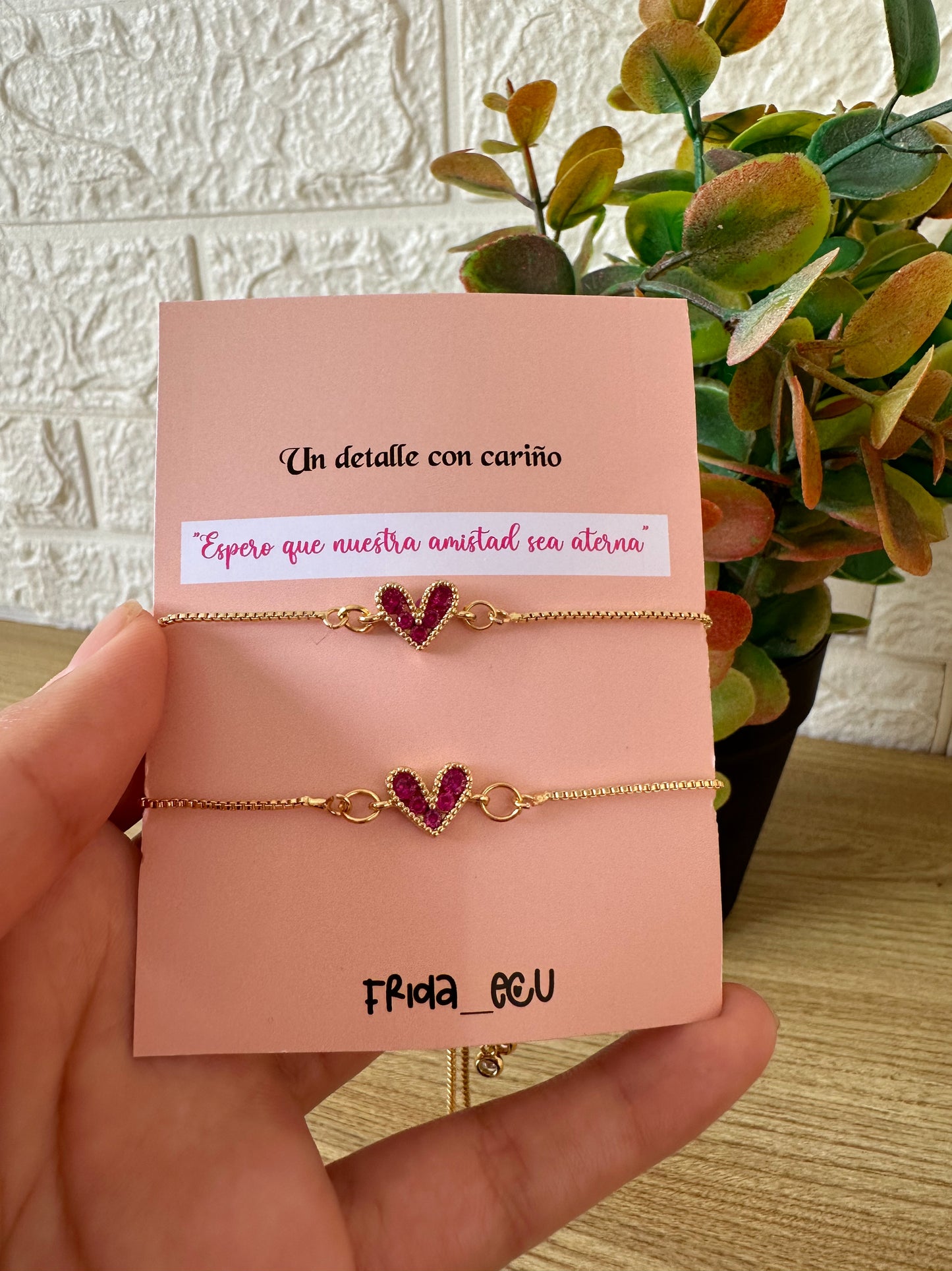 Pulseritas corazón brillante para compartir