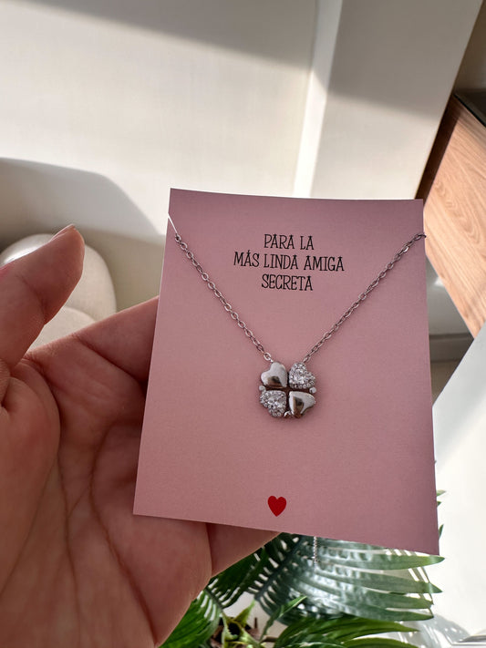 Cadenita corazones 2 en 1