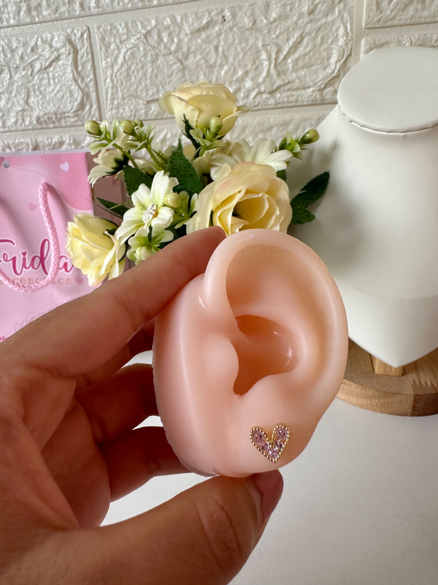 Corazones brillantes rositas