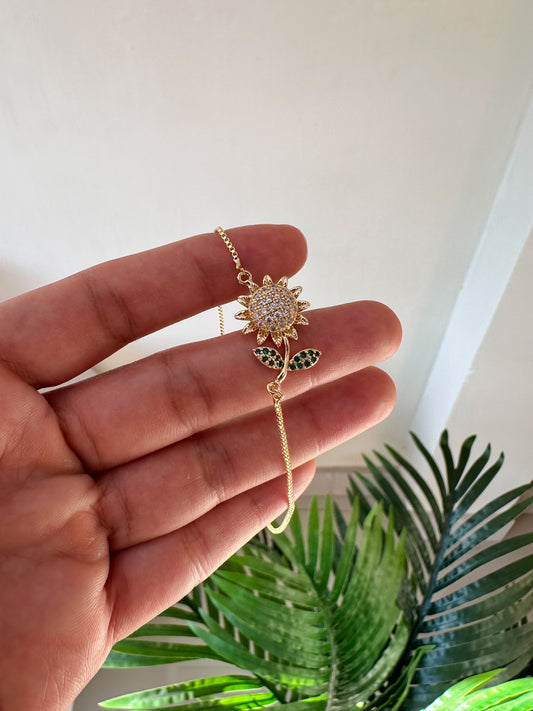 Pulsera girasol giratorio