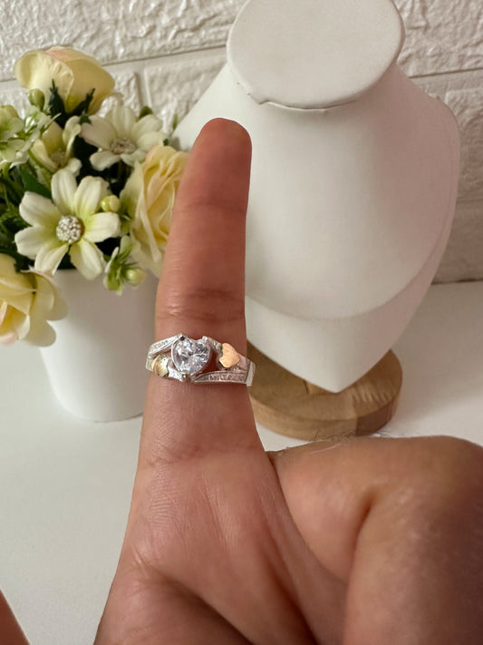 Anillo corazón graduación