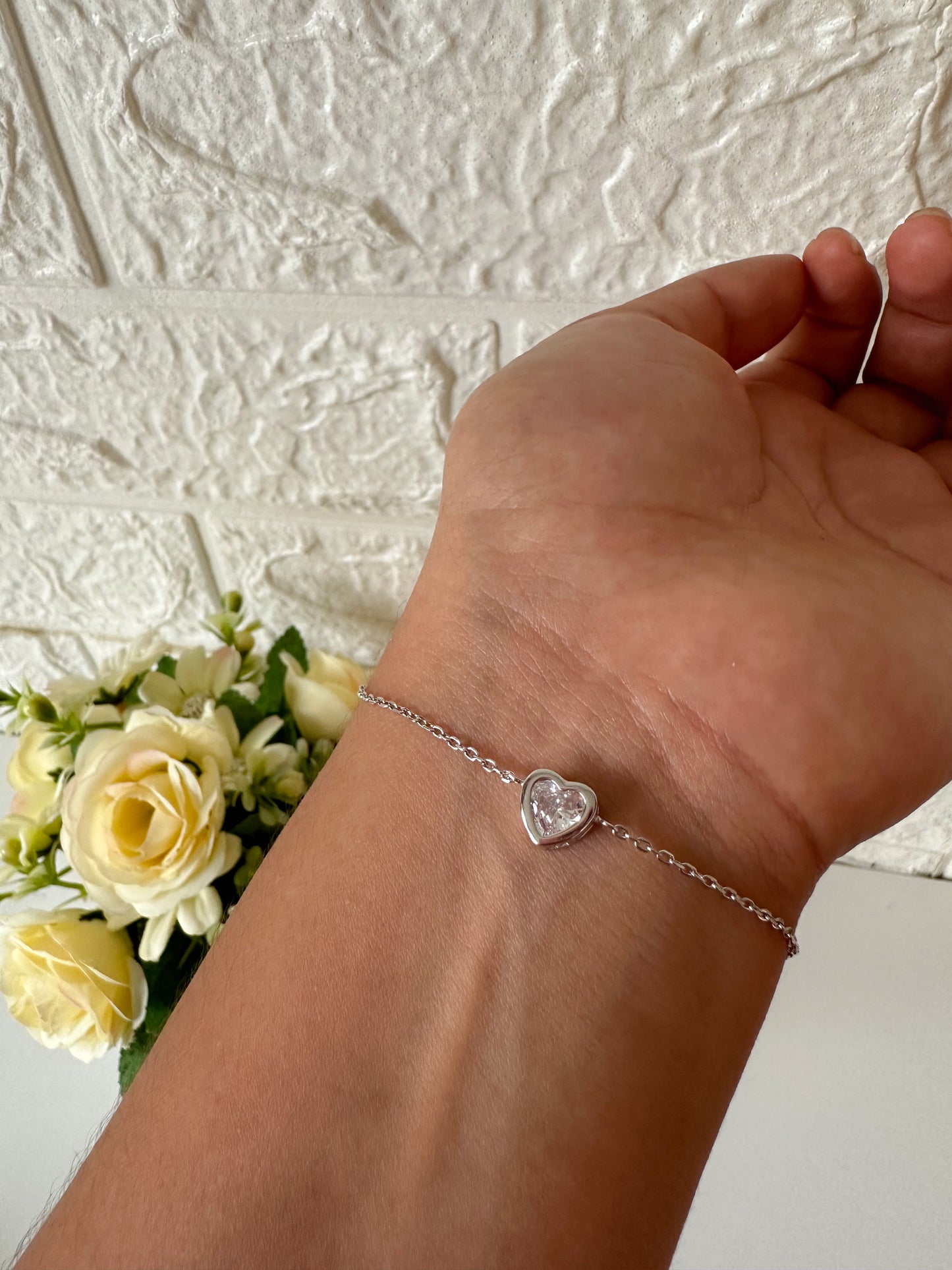 Pulserita corazón cristal
