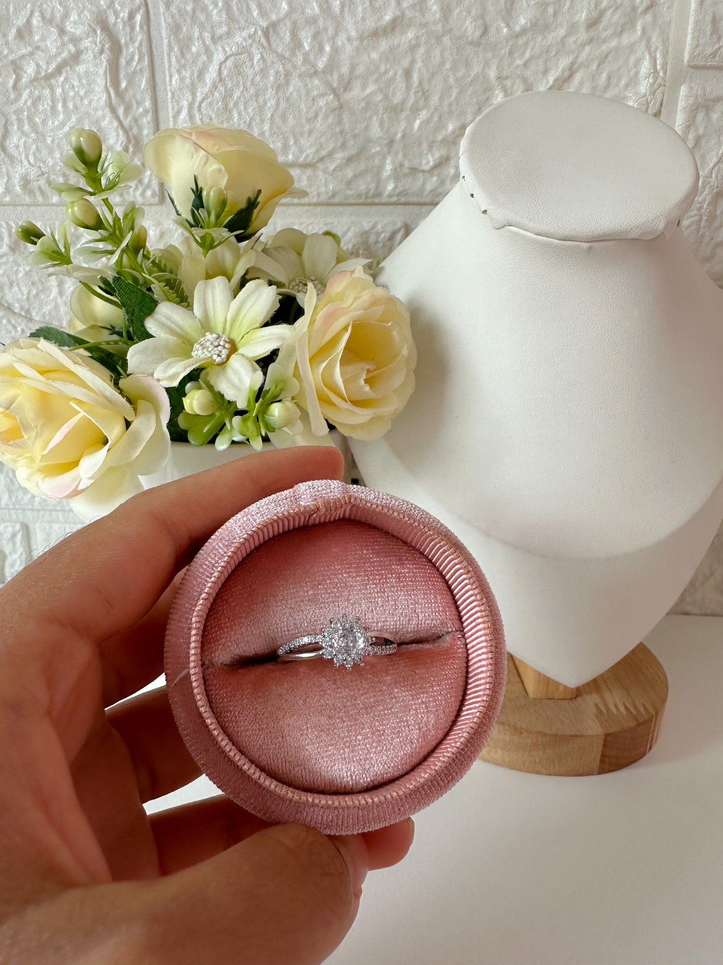 Anillo promesa brillante