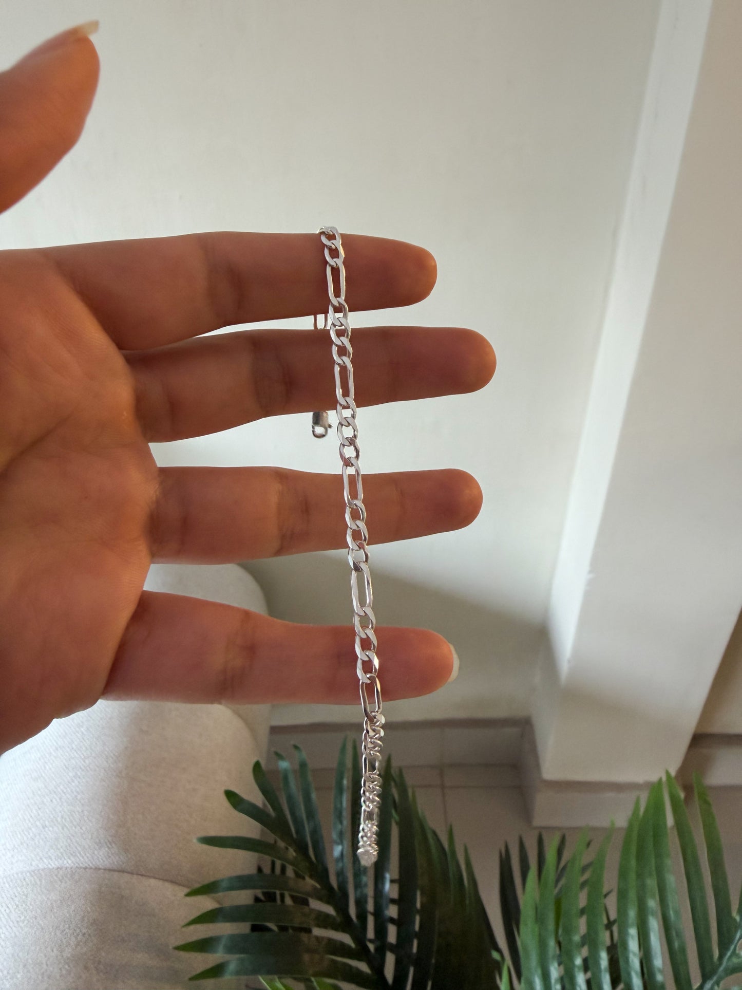Pulsera eslabones medios plata
