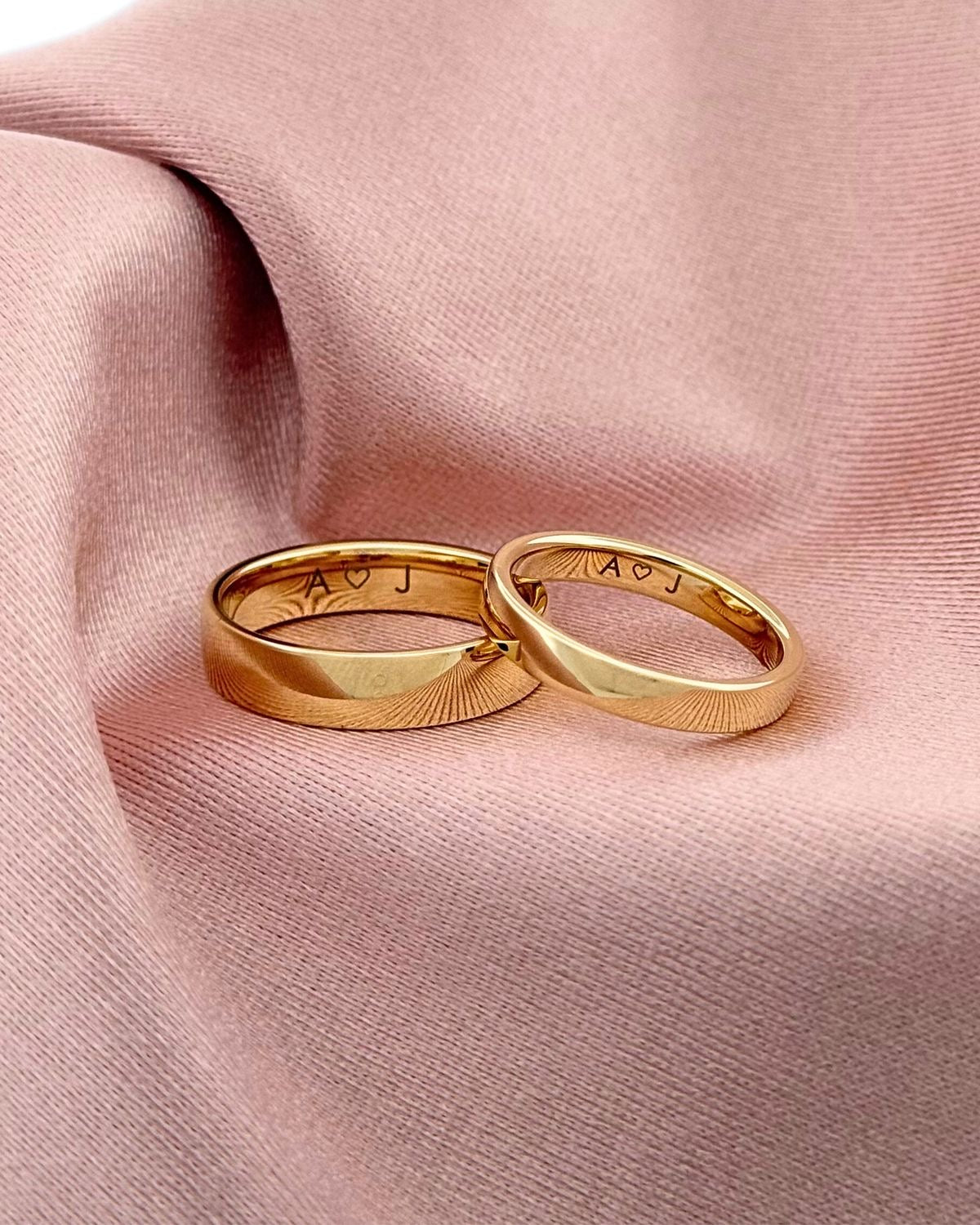 Anillos grabados mi alianza dorados