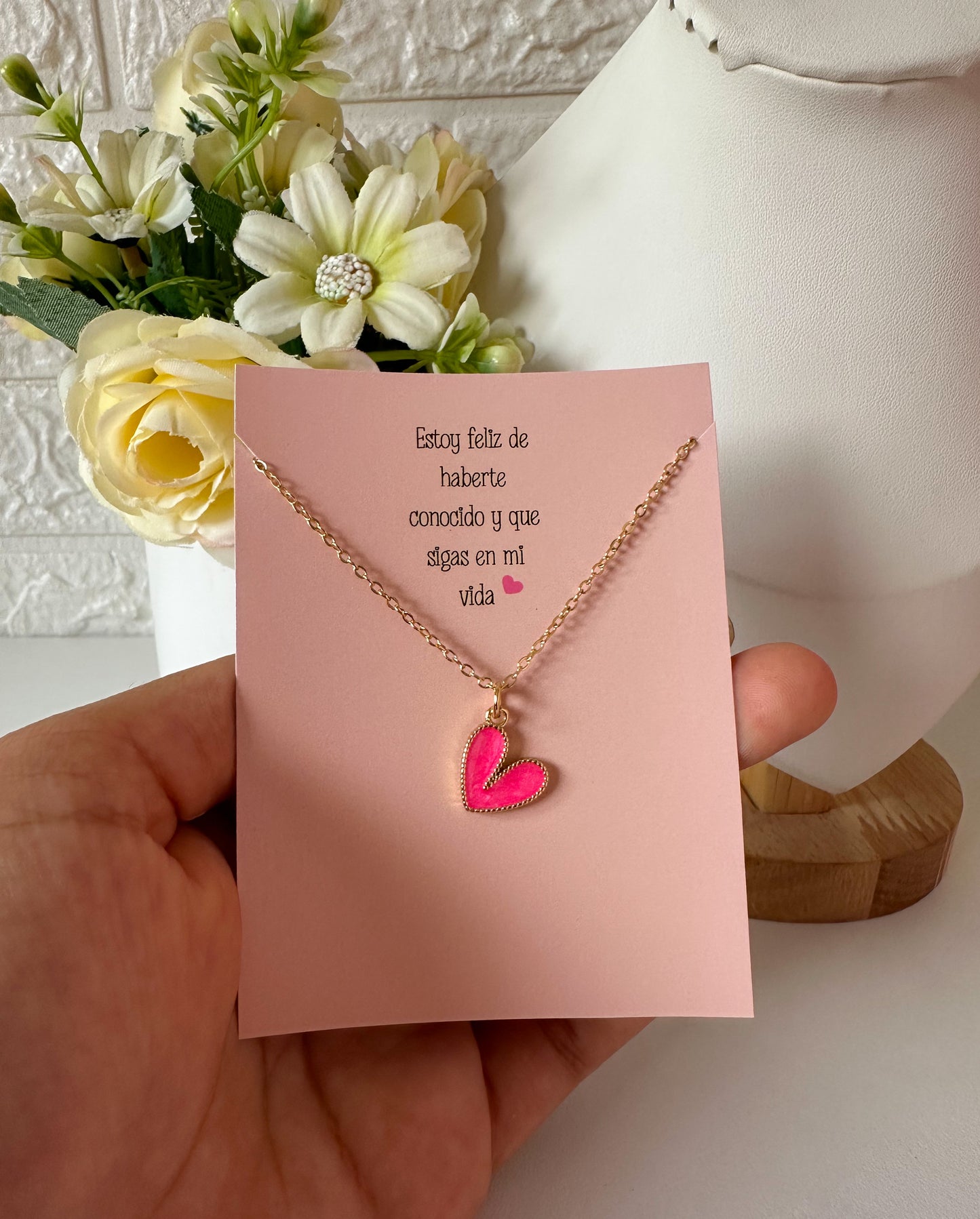 Cadenita amor rosa