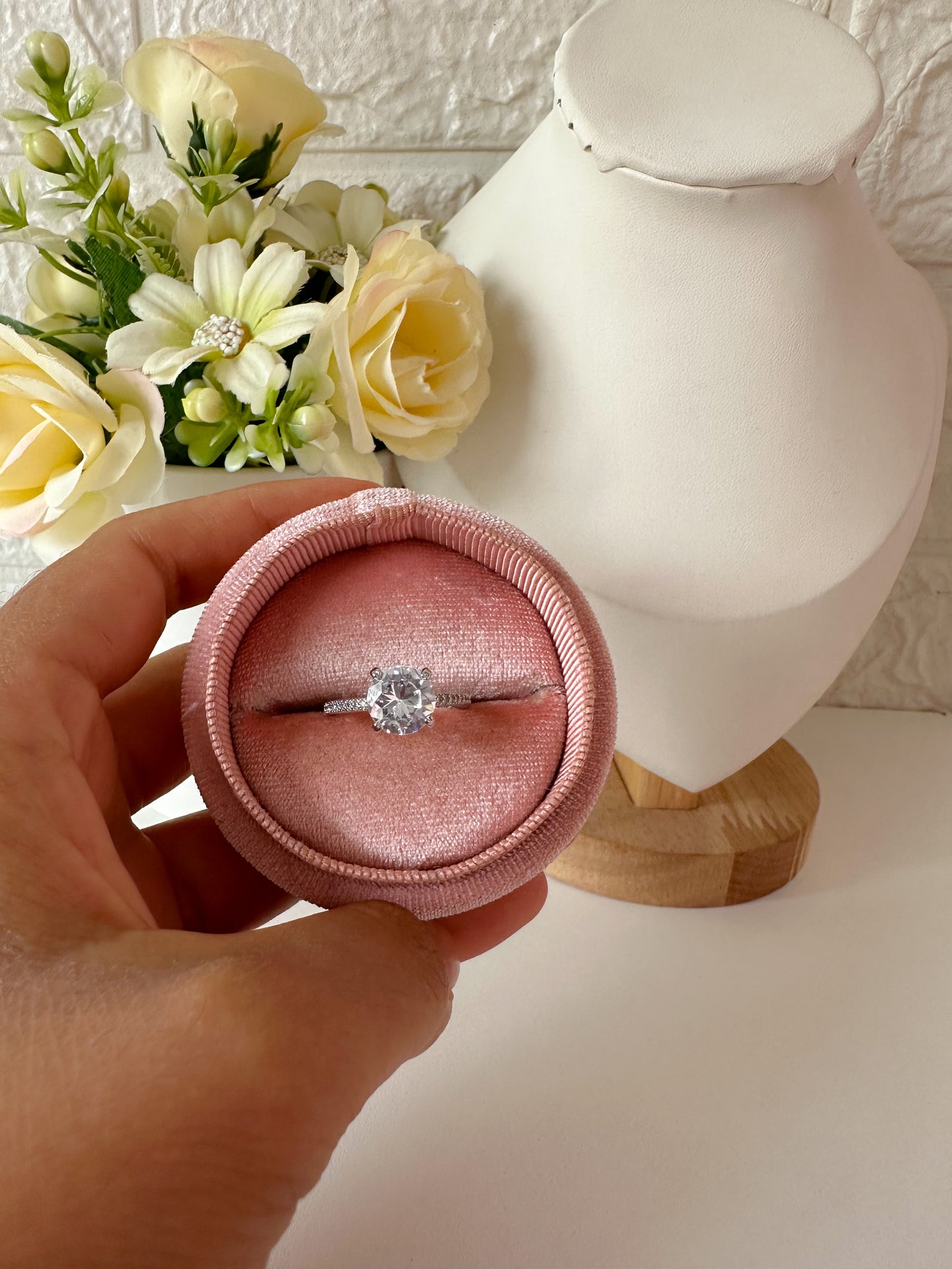 Anillo solitario promesa