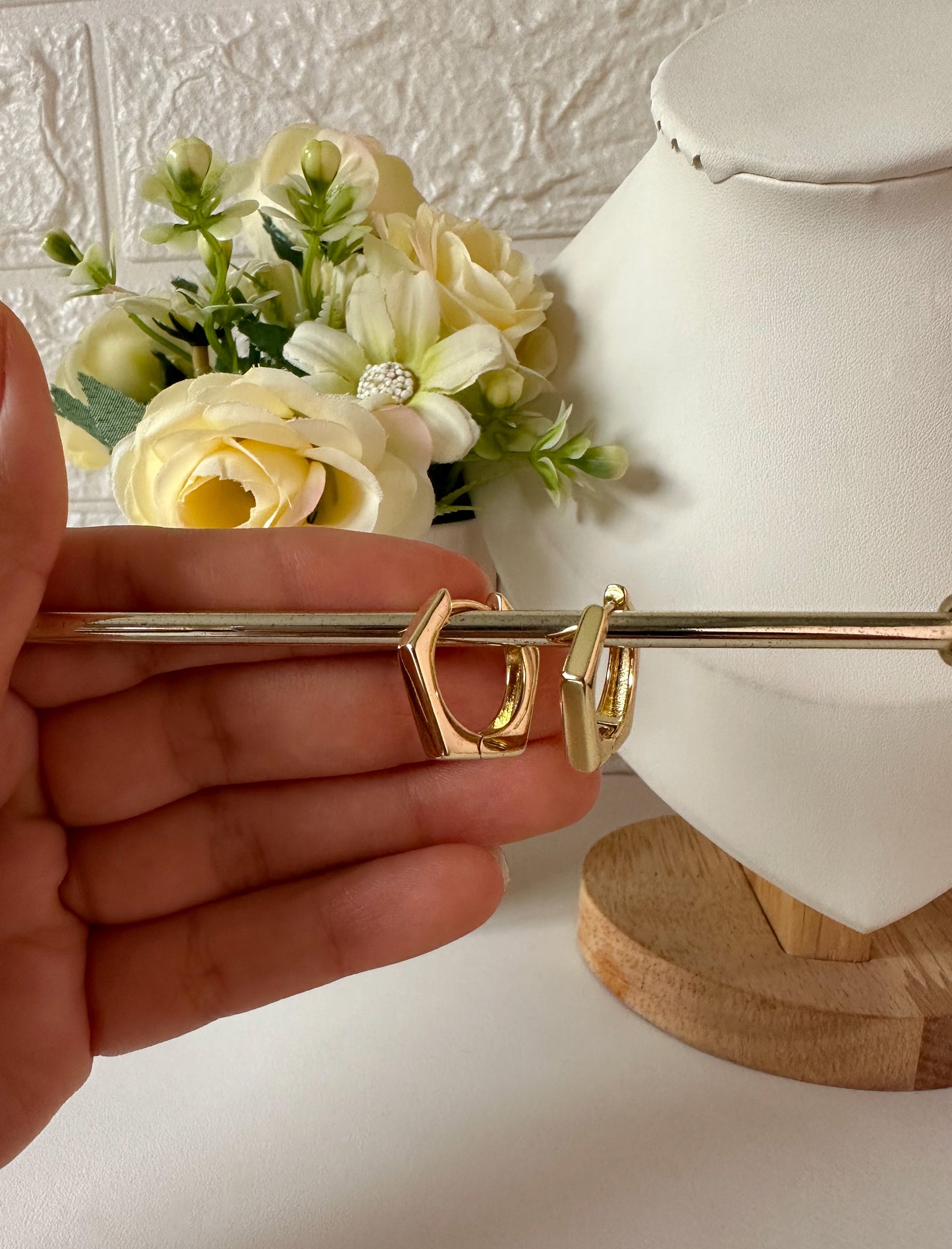 Argollas lisas doradas