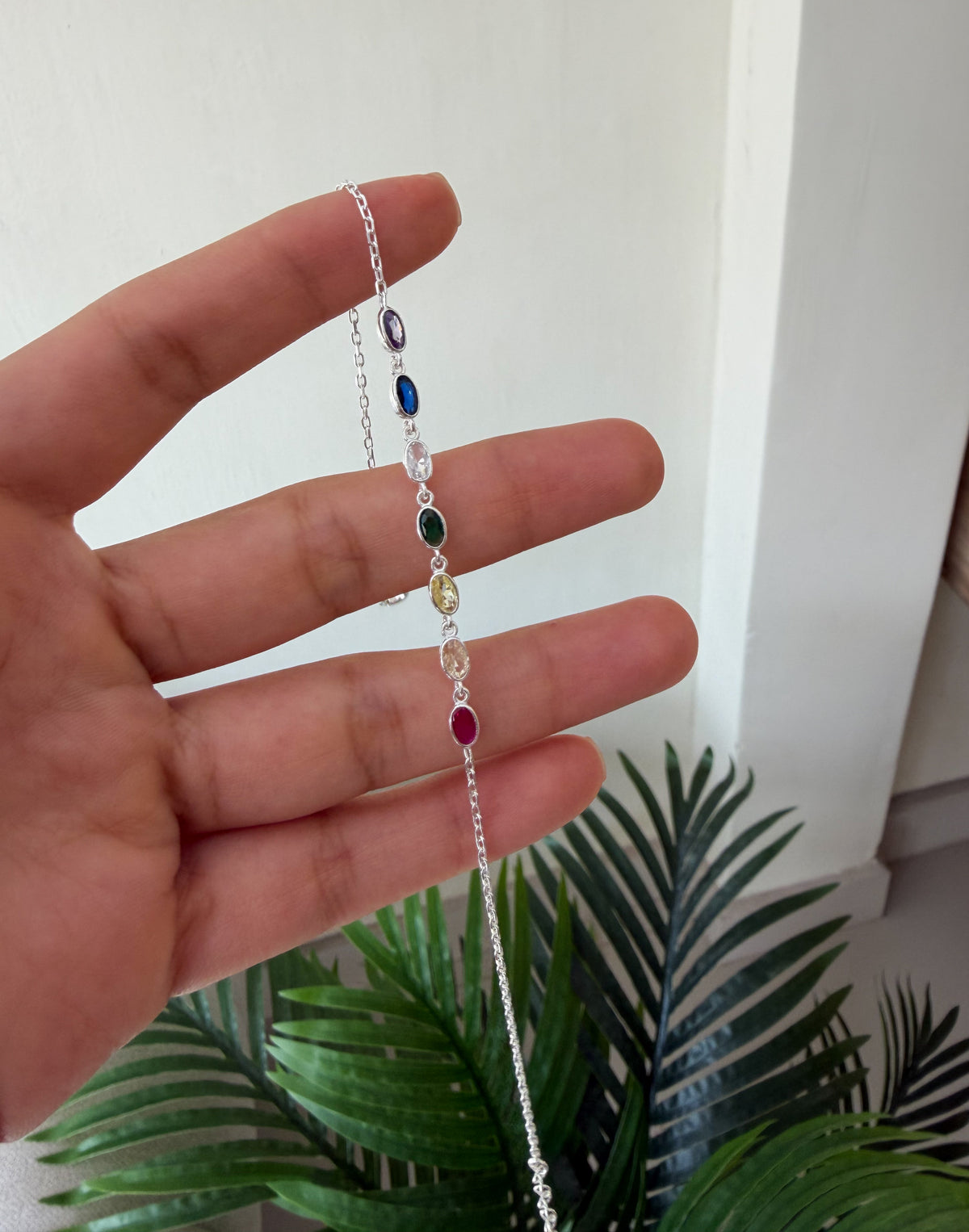 Tobillera cristales colores