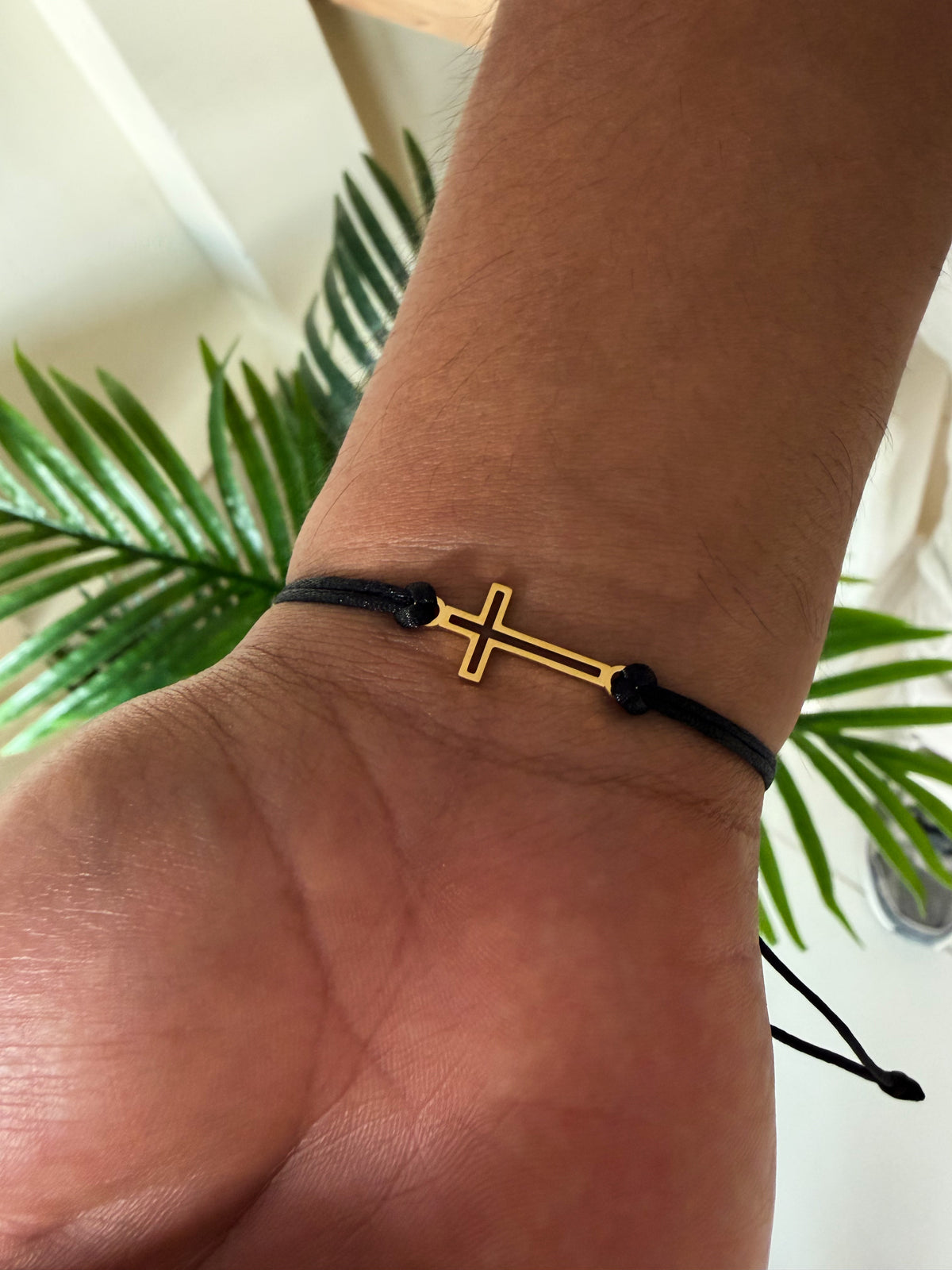 Pulsera cruz acero