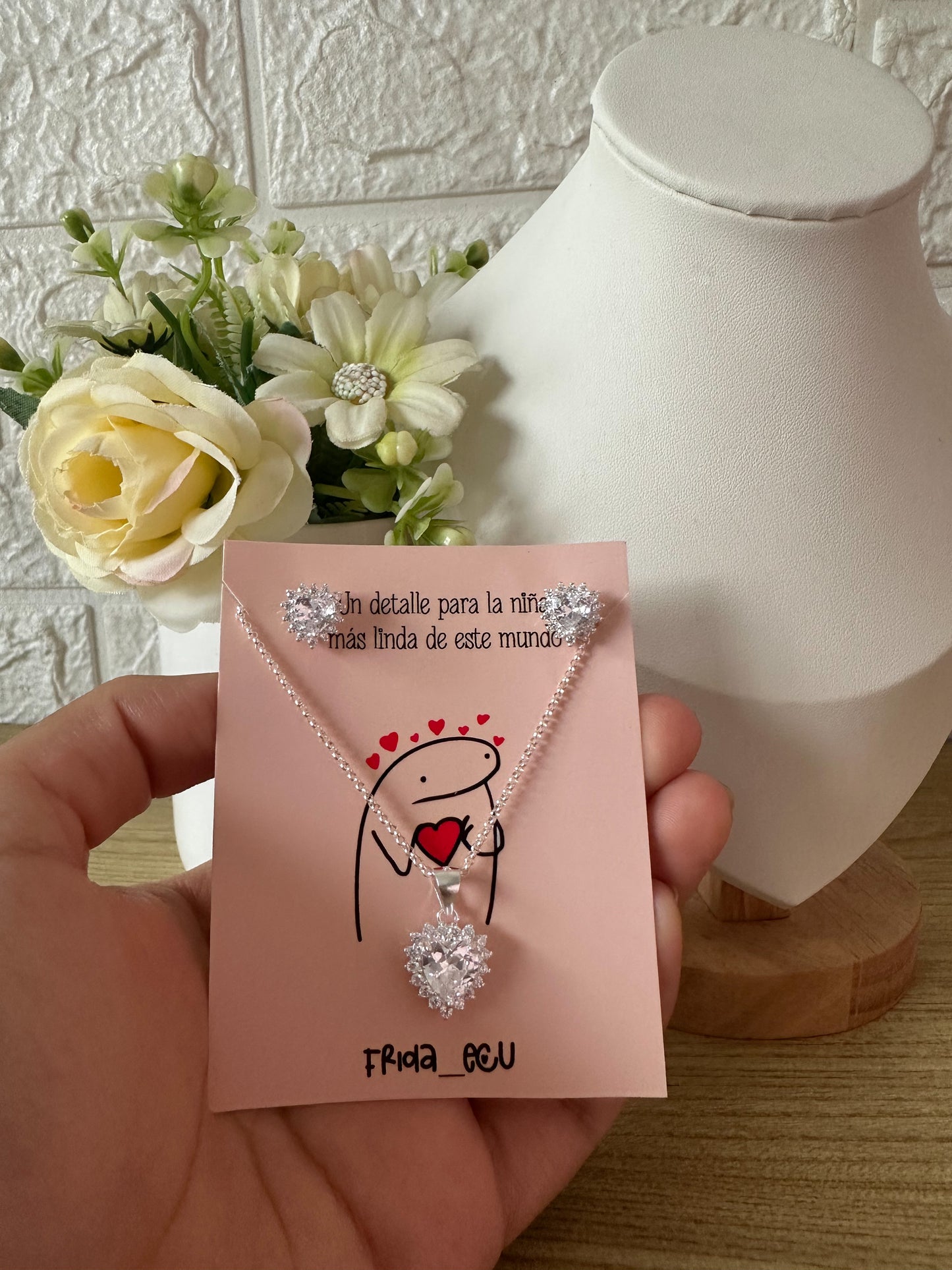 Set corazones de cristal