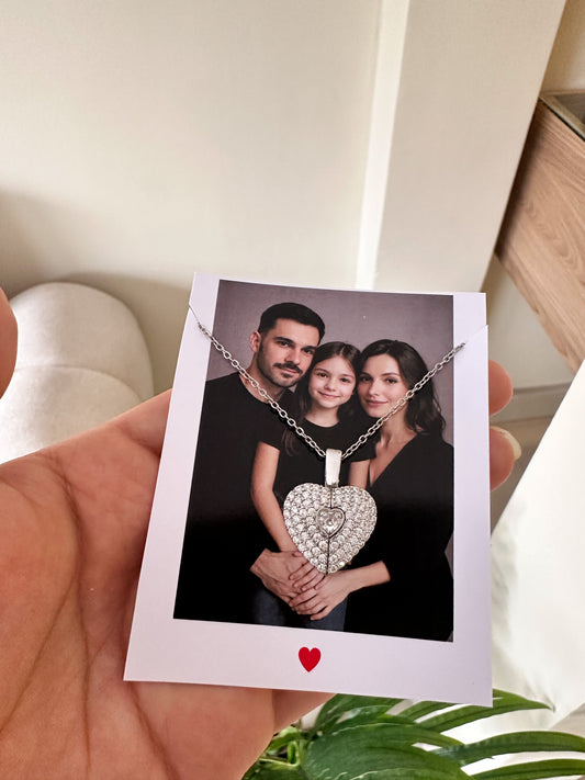 Cadenita corazón brillante grabado