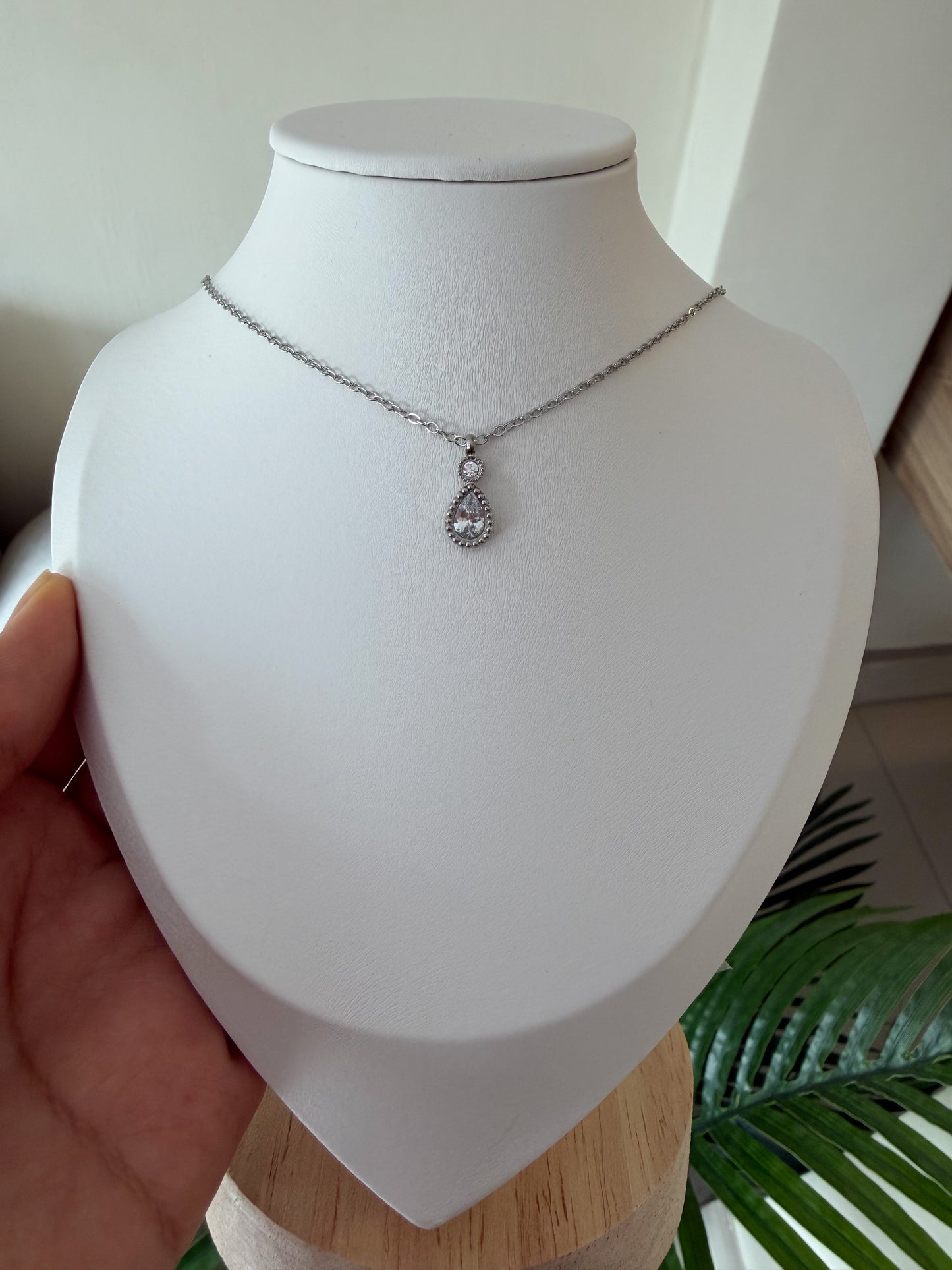 Cadenita mini óvalo cristal