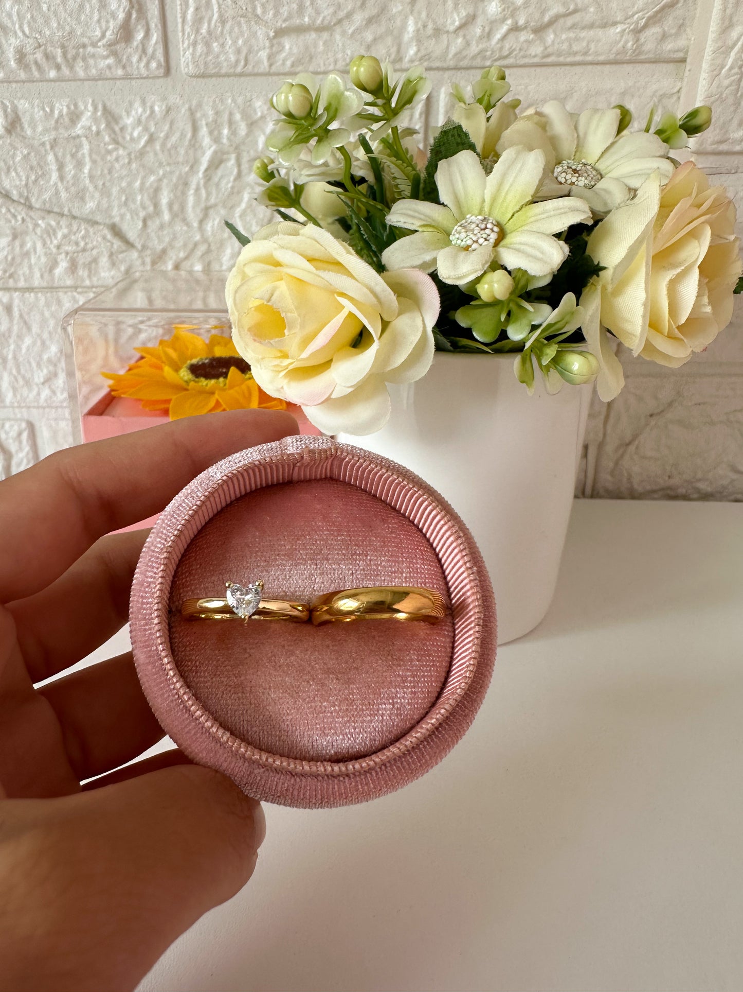 Anillo cristal corazón compartir