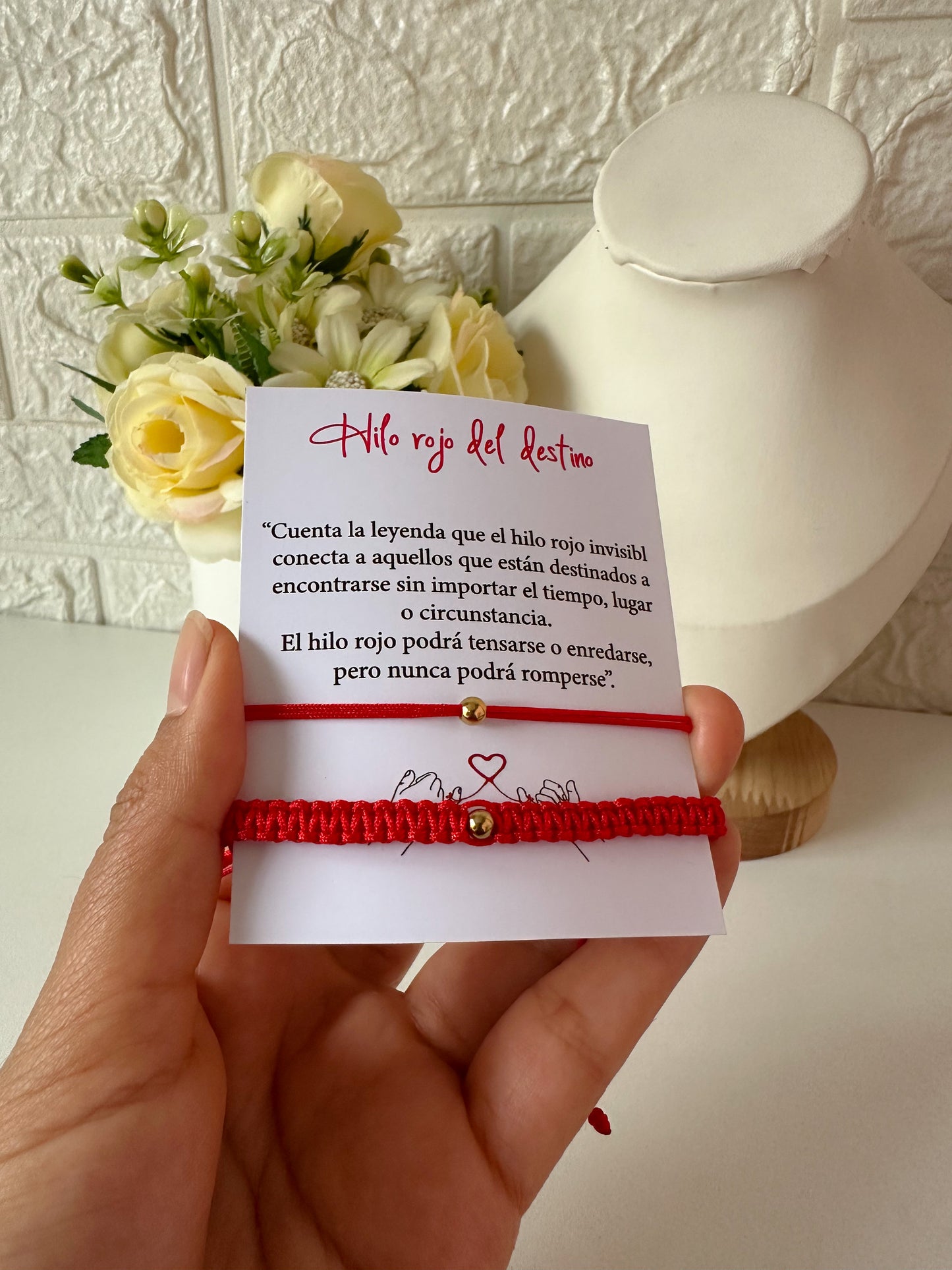 Pulseritas hilo rojo para compartir