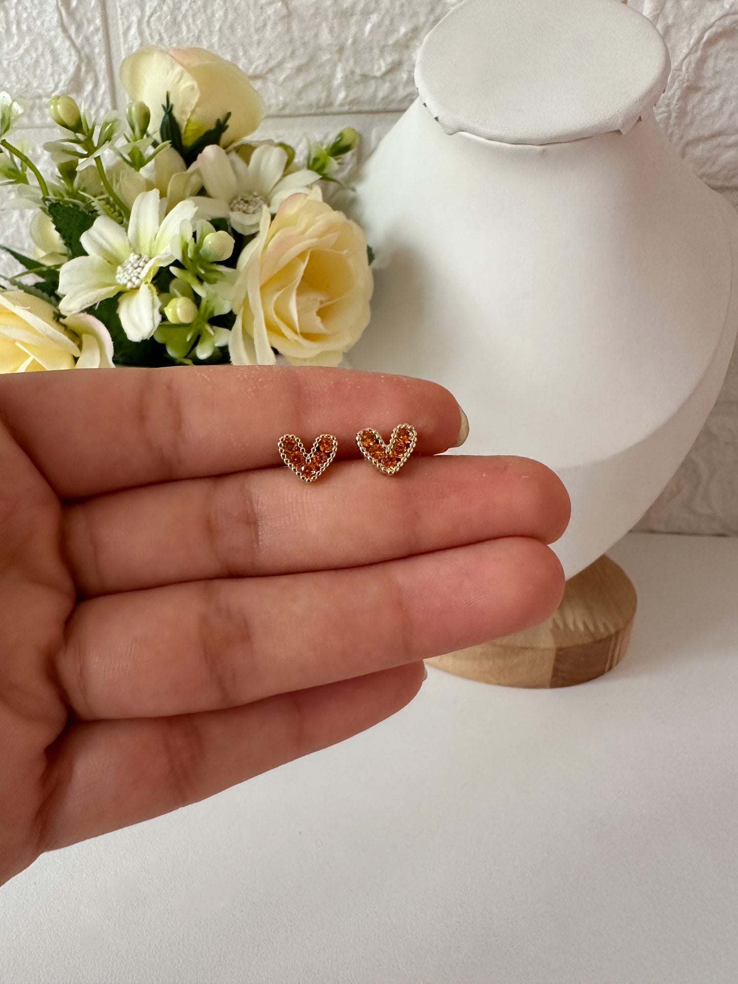 Corazones brillantes ladrillo