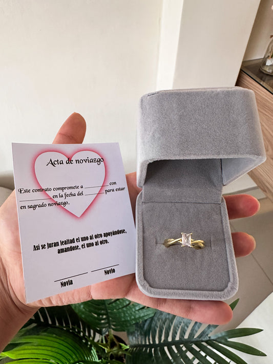 Anillos entrelazado promesa