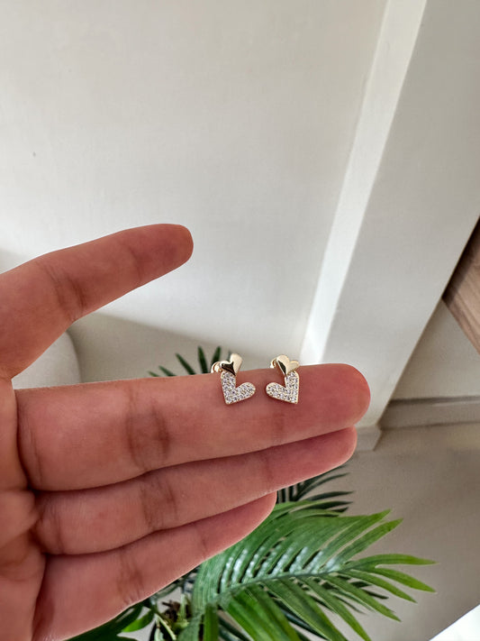 Aretes ortopédicos doble corazón