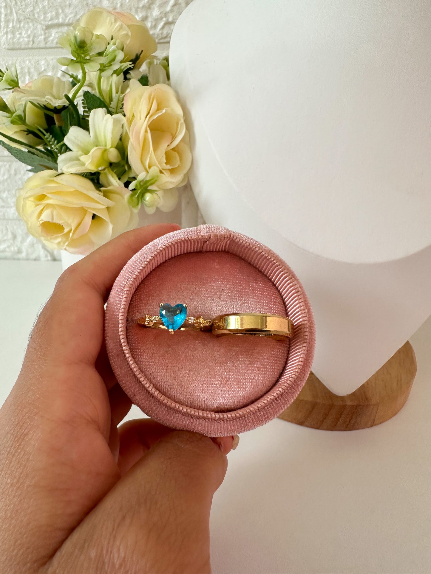 Anillos compartir turquesa