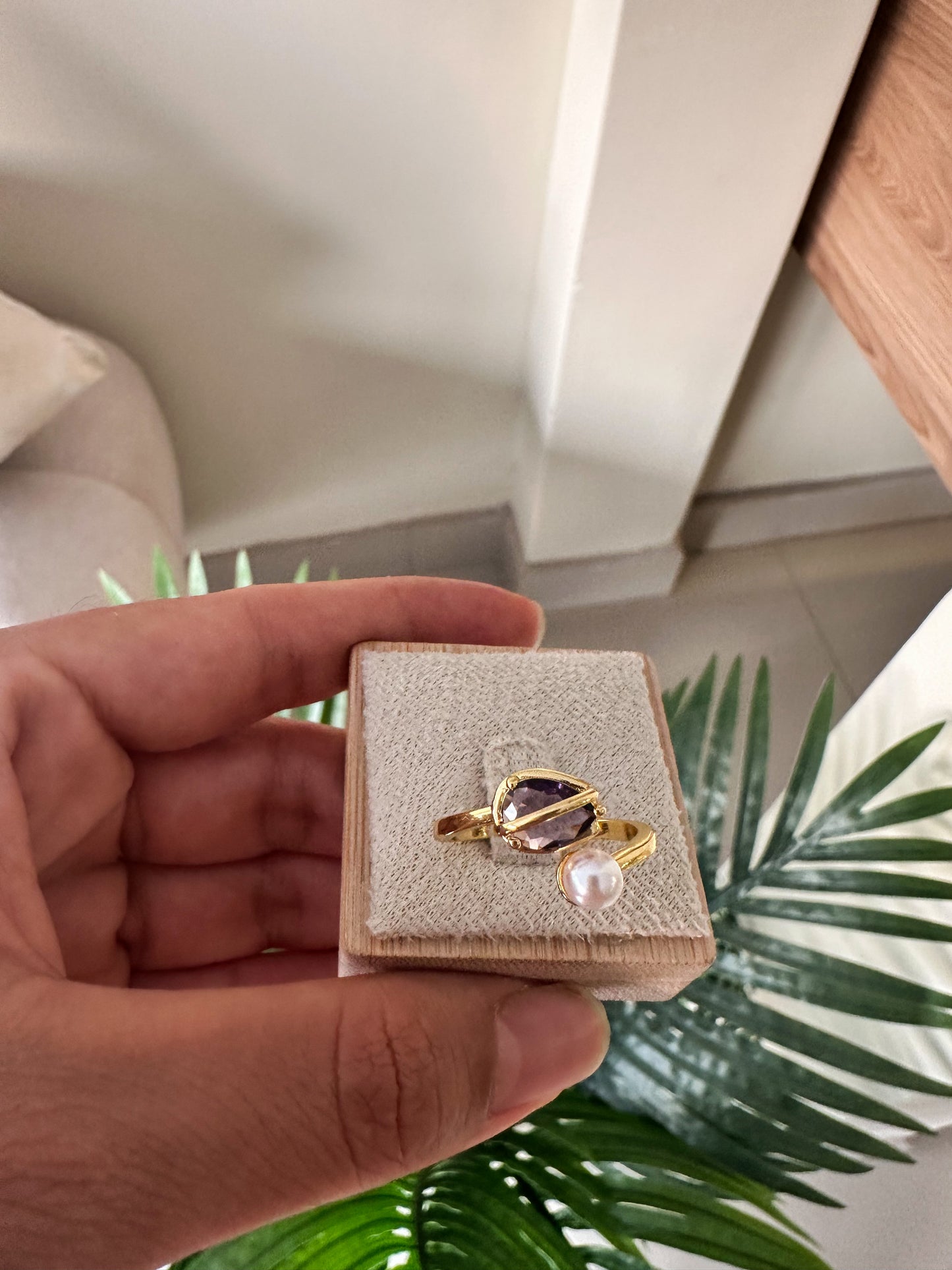 Anillo tulipán púrpura