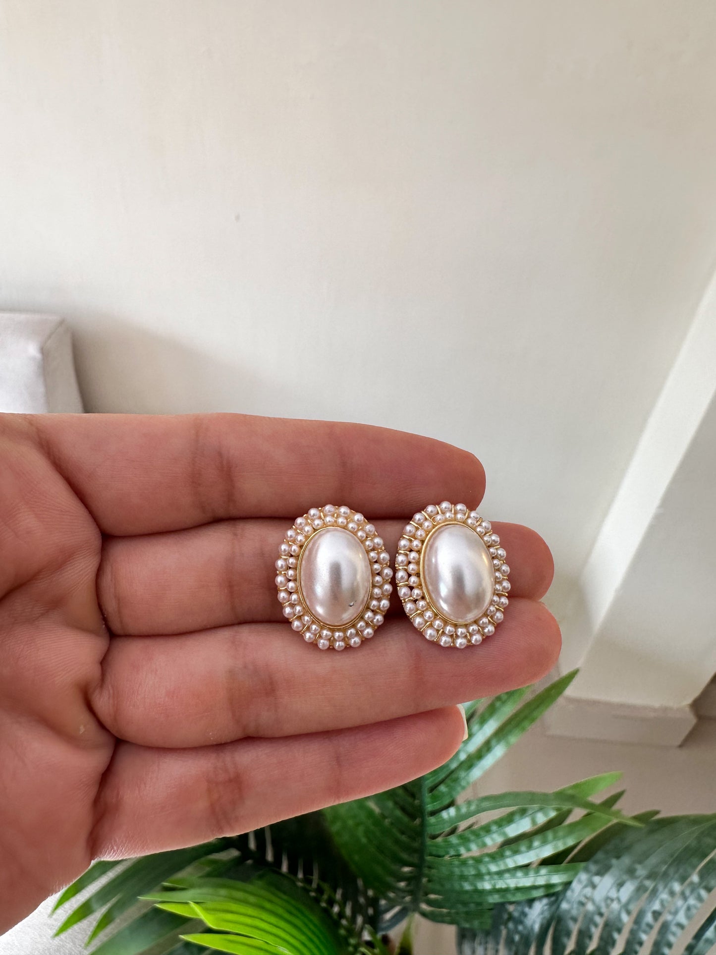 Aretes óvalo piedras