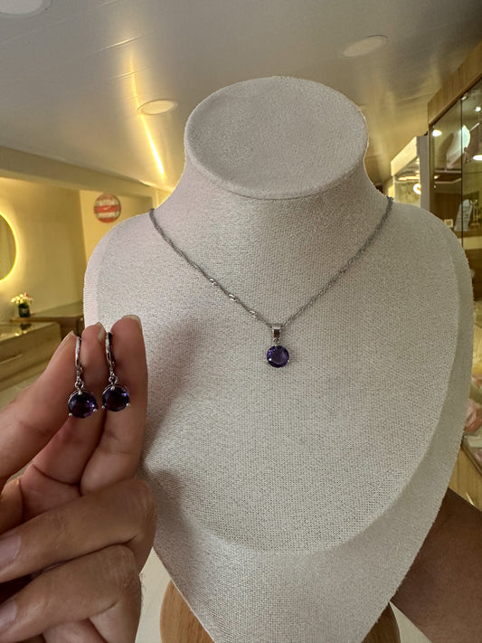 Set cristales lila