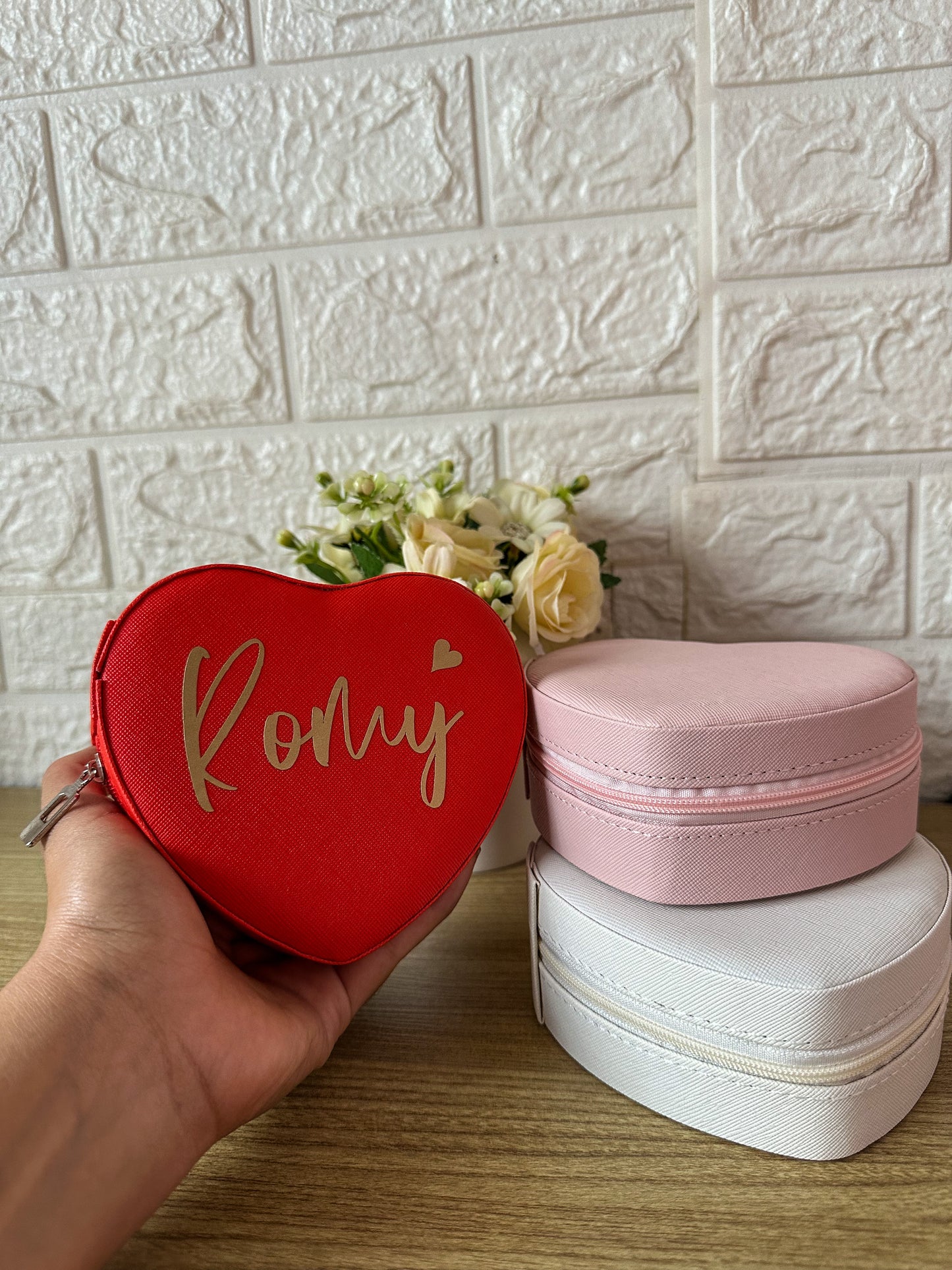 Joyero en forma de corazón