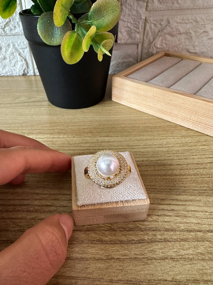 Anillo perla grande