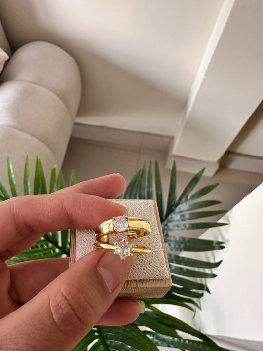 Anillos promesa clásico