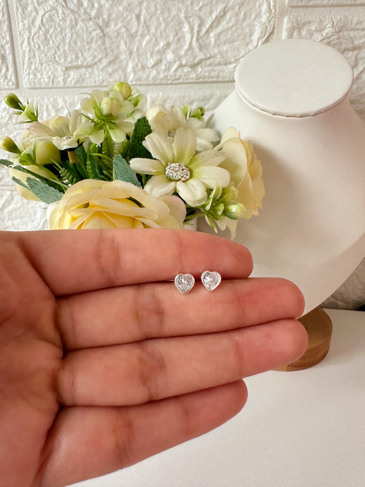 Aretes corazón cristal ortopédicos