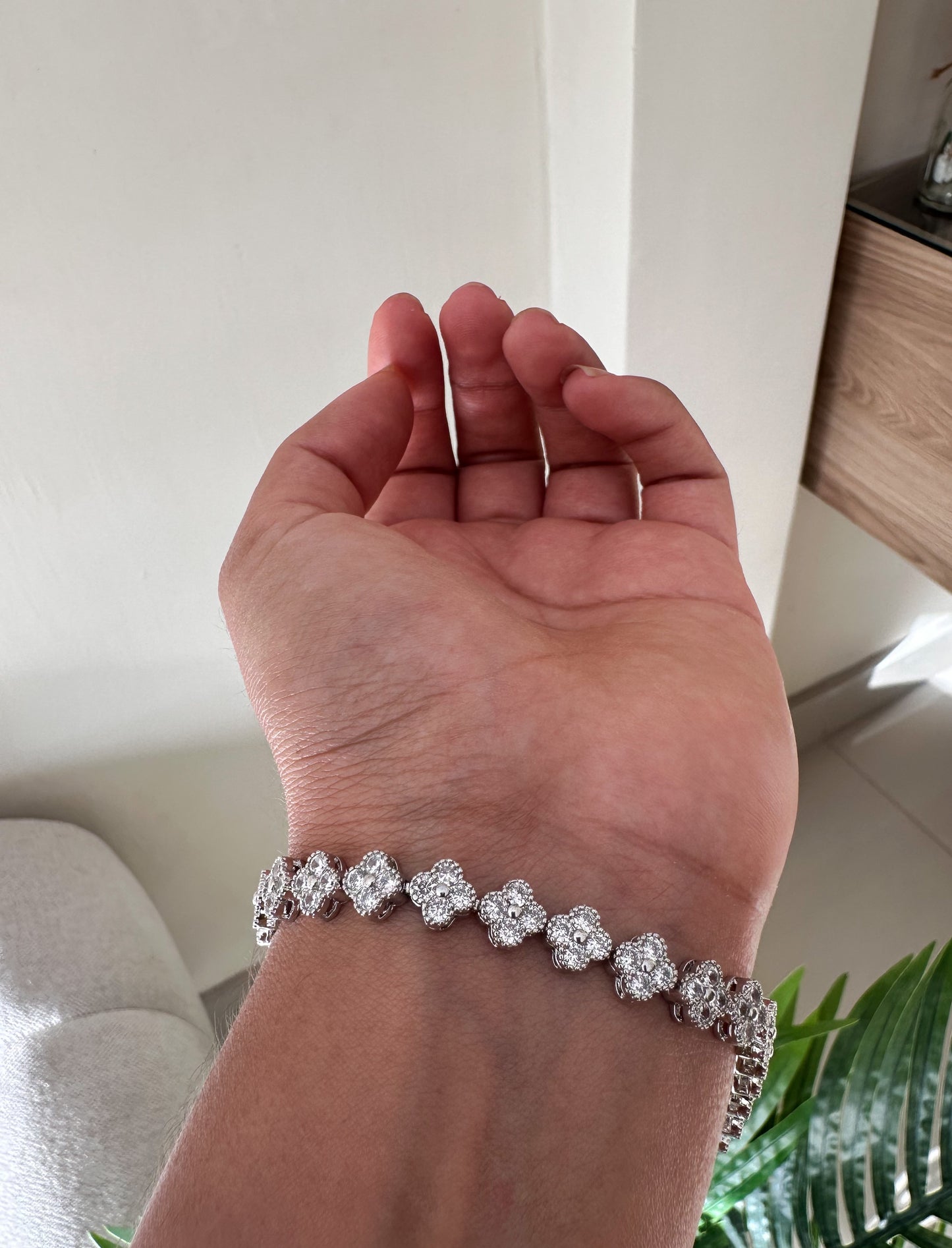 Pulsera tréboles brillantes
