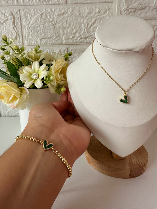 Set verde esmeralda