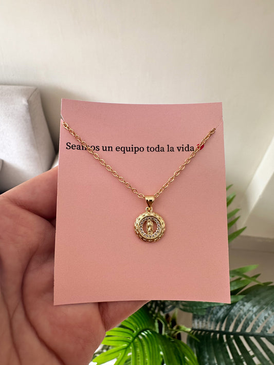 Virgencita mini redonda