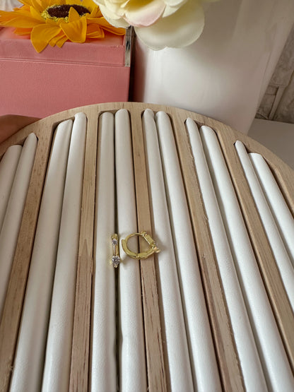 Argollitas mini con baño de oro
