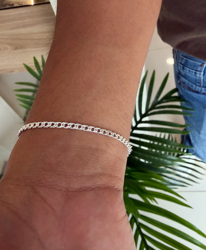 Pulsera eslabones cerrados Plata