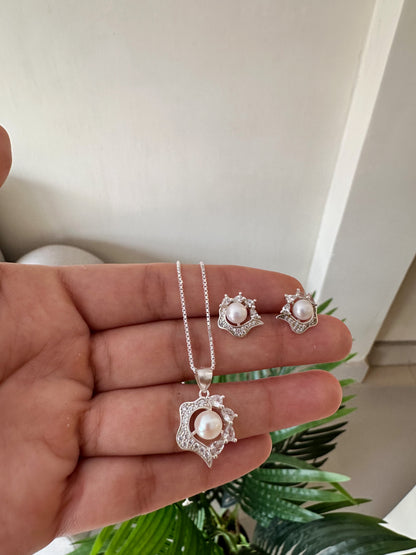Set perla con circones