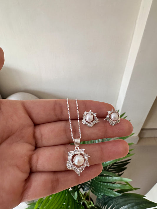 Set perla con circones