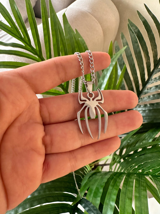 Cadena Spiderman plateada