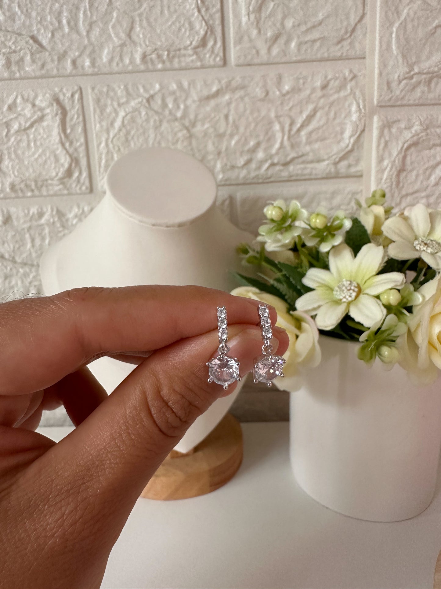 Aretitos brillantes Plata