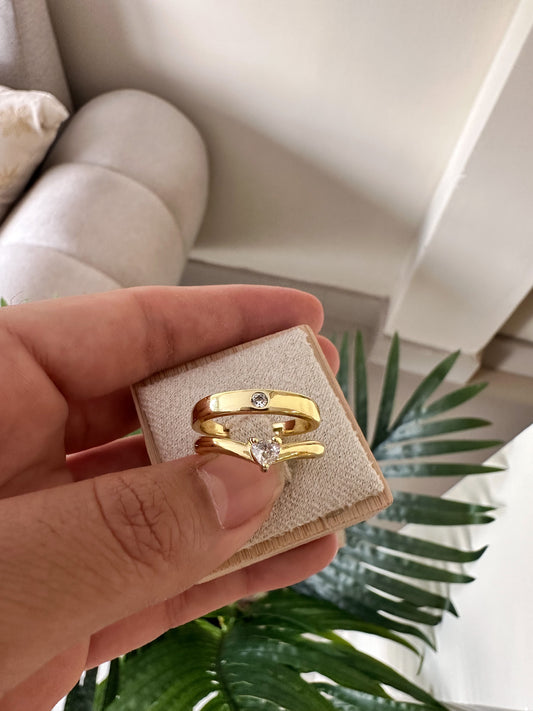 Anillos corazón completo