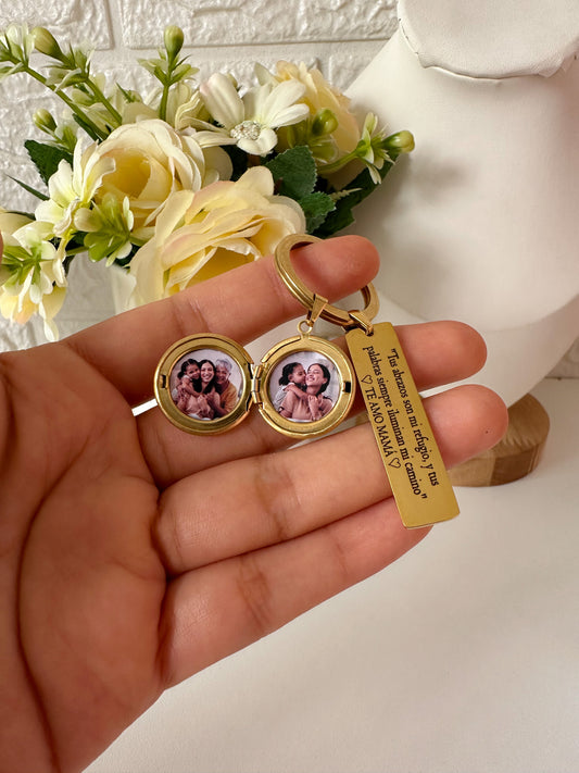 Llavero con relicario amor a mamá
