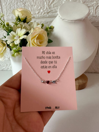 Cadenita flechazo al corazón