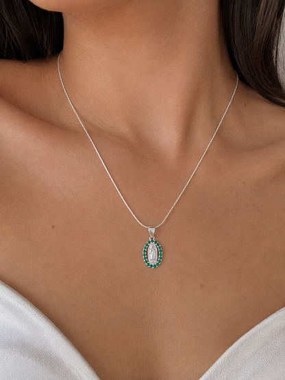 Virgencita cristales verdes