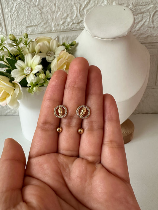 Aretitos ortopédicos doble virgencita