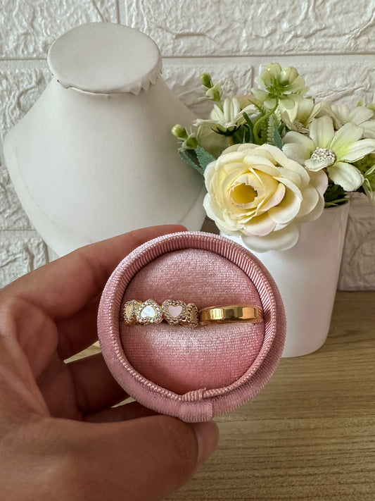 Anillo corazón blanco compartir