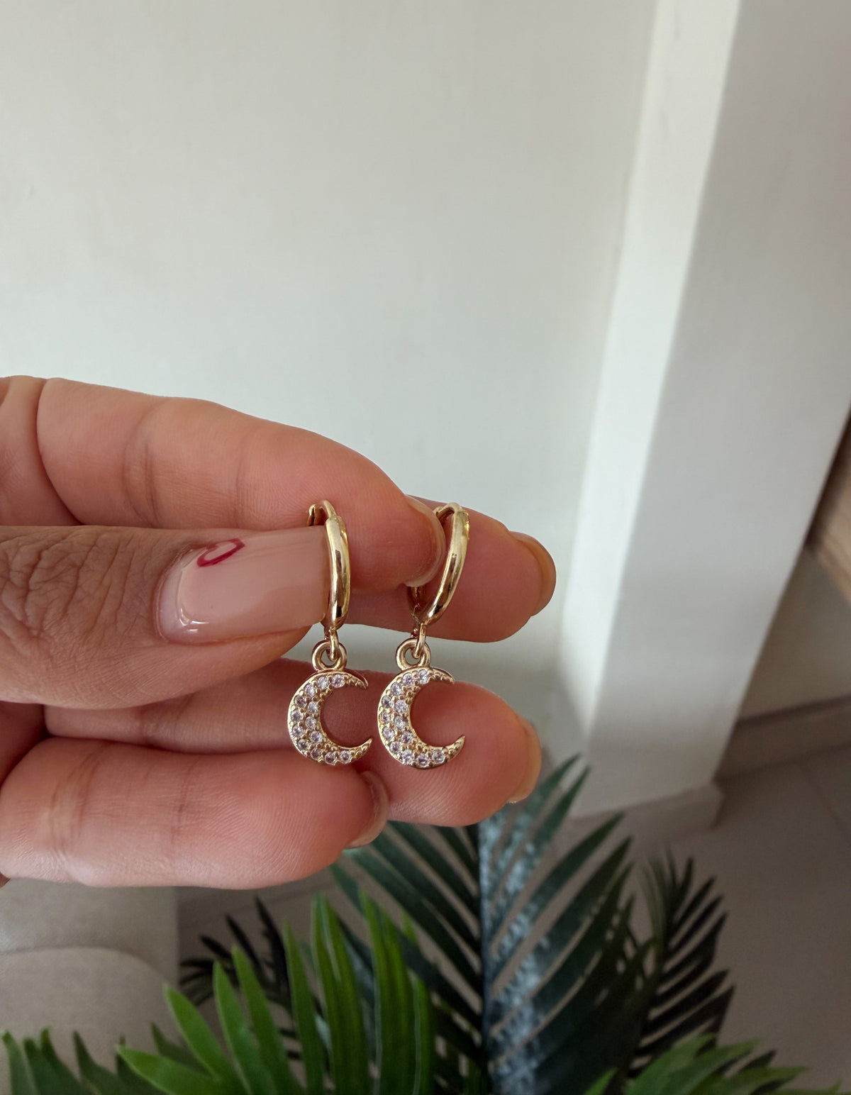 Argollas lunitas brillantes