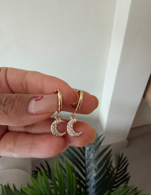 Argollas lunitas brillantes