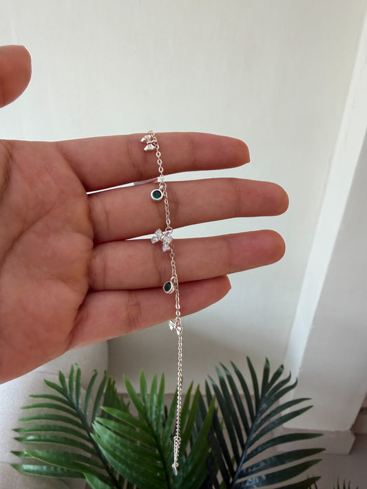 Tobillera lazitos piedras
