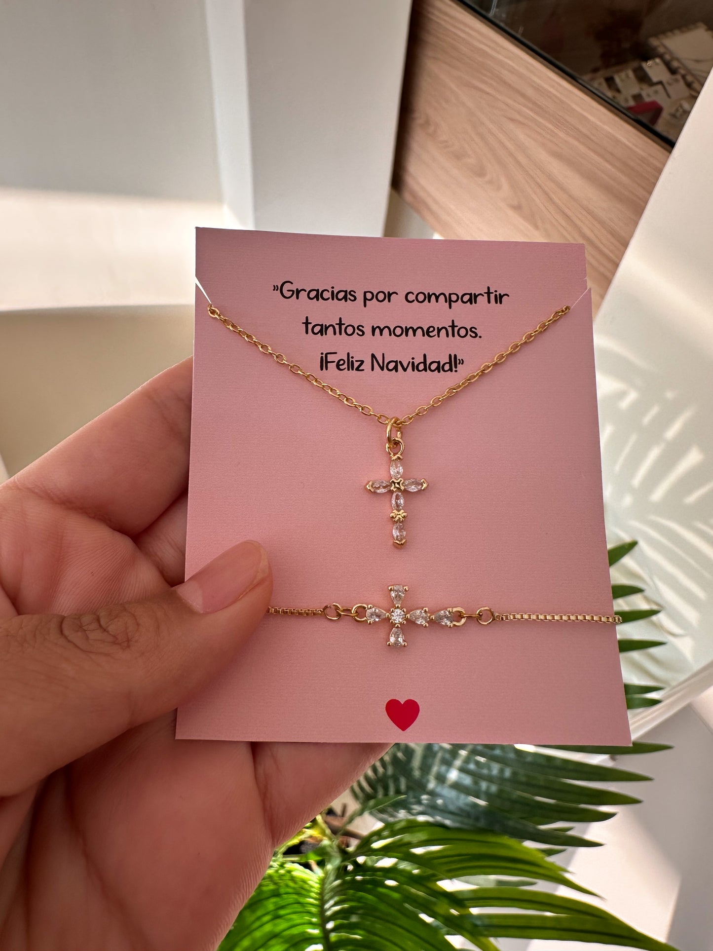 Set cruces de cristal