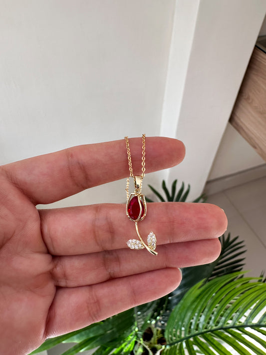 Cadenita tulipán rojo